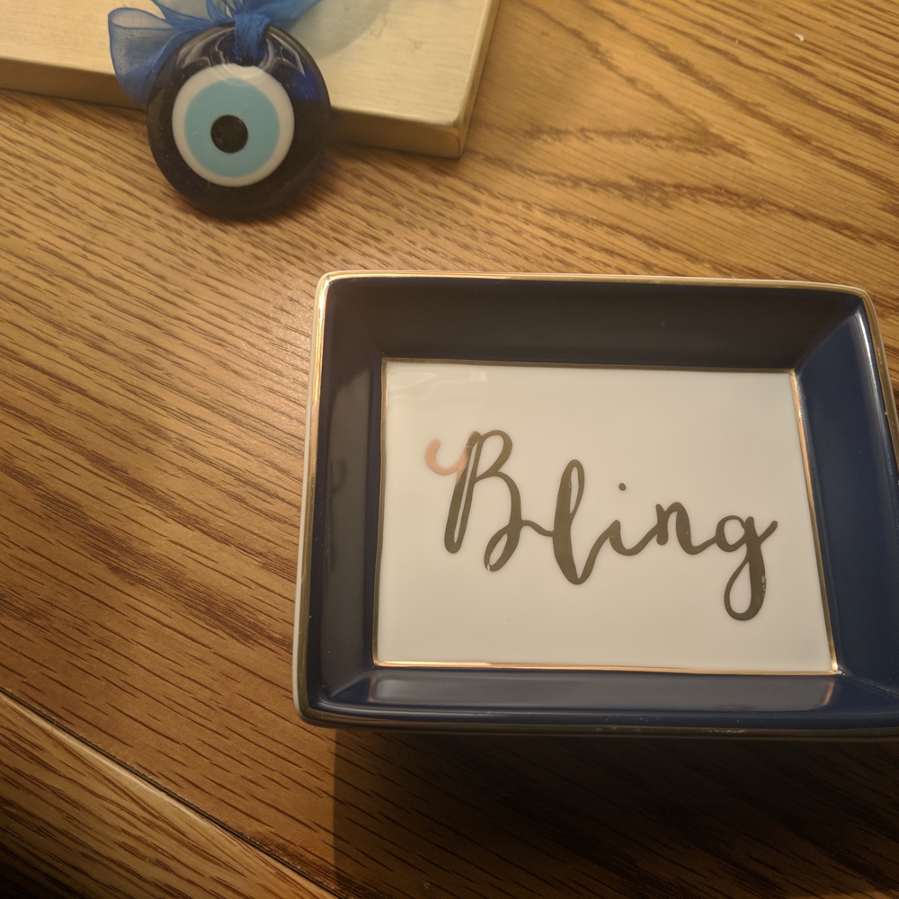 C. Wonder Navy Trinket Jewelry Tray NWT